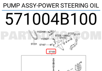 Hyundai / KIA 571004B100 PUMP ASSY-POWER STEERING OIL