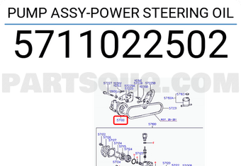 Hyundai / KIA 5711022502 PUMP ASSY-POWER STEERING OIL