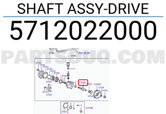 Hyundai / KIA 5712022000 SHAFT ASSY-DRIVE