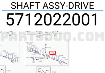 Hyundai / KIA 5712022001 SHAFT ASSY-DRIVE