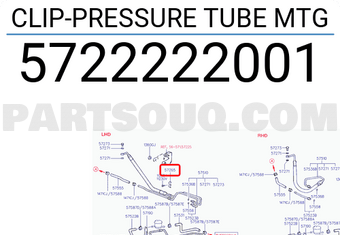 Hyundai / KIA 5722222001 CLIP-PRESSURE TUBE MTG