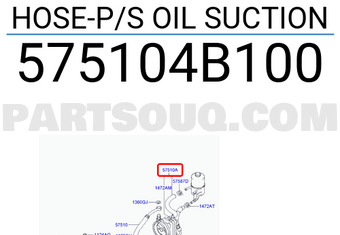 Hyundai / KIA 575104B100 HOSE-P/S OIL SUCTION