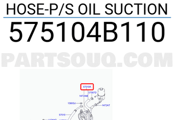 Hyundai / KIA 575104B110 HOSE-P/S OIL SUCTION