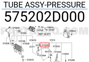 Hyundai / KIA 575202D000 TUBE ASSY-PRESSURE