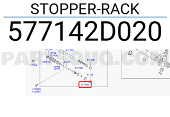 Hyundai / KIA 577142D020 STOPPER-RACK