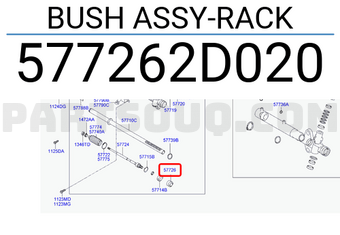 Hyundai / KIA 577262D020 BUSH ASSY-RACK