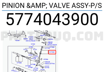 Hyundai / KIA 5774043900 PINION & VALVE ASSY-P/S