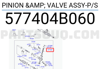 Hyundai / KIA 577404B060 PINION & VALVE ASSY-P/S