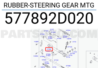 Hyundai / KIA 577892D020 RUBBER-STEERING GEAR MTG