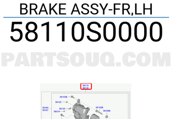 Hyundai / KIA 58110S0000 BRAKE ASSY-FR,LH