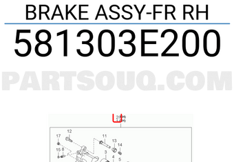 Hyundai / KIA 581303E200 BRAKE ASSY-FR RH