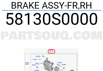 Hyundai / KIA 58130S0000 BRAKE ASSY-FR,RH
