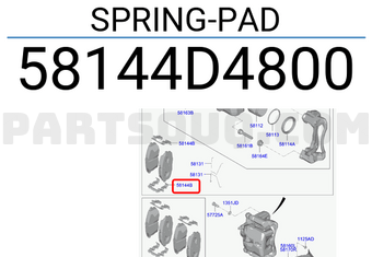 Hyundai / KIA 58144D4800 SPRING-PAD