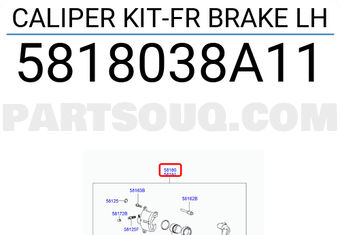 Hyundai / KIA 5818038A11 CALIPER KIT-FR BRAKE LH