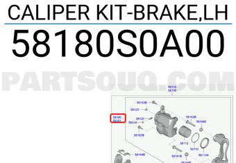 Hyundai / KIA 58180S0A00 CALIPER KIT-BRAKE,LH