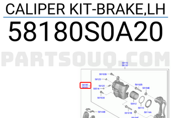 Hyundai / KIA 58180S0A20 CALIPER KIT-BRAKE,LH