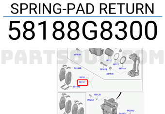 Hyundai / KIA 58188G8300 SPRING-PAD RETURN