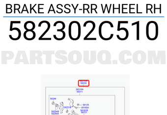 Hyundai / KIA 582302C510 BRAKE ASSY-RR WHEEL RH