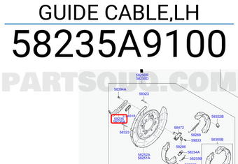 Hyundai / KIA 58235A9100 GUIDE CABLE,LH