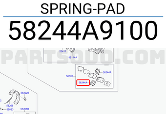 Hyundai / KIA 58244A9100 SPRING-PAD