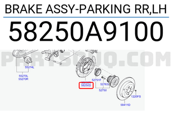 Hyundai / KIA 58250A9100 BRAKE ASSY-PARKING RR,LH