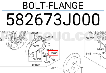 Hyundai / KIA 582673J000 BOLT-FLANGE