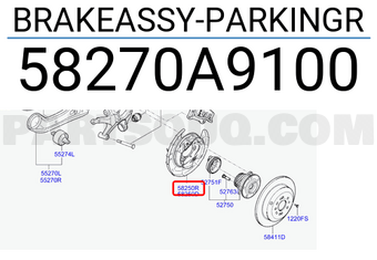 Hyundai / KIA 58270A9100 BRAKEASSY-PARKINGR