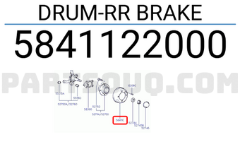 Hyundai / KIA 5841122000 DRUM-RR BRAKE