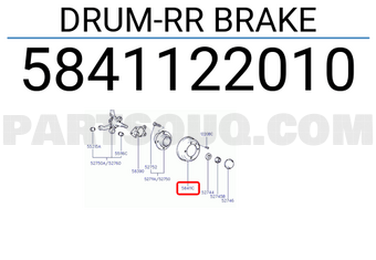 Hyundai / KIA 5841122010 DRUM-RR BRAKE