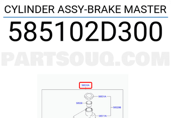 Hyundai / KIA 585102D300 CYLINDER ASSY-BRAKE MASTER