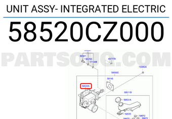 Hyundai / KIA 58520CZ000 UNIT ASSY- INTEGRATED ELECTRIC