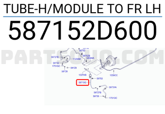 Hyundai / KIA 587152D600 TUBE-H/MODULE TO FR LH