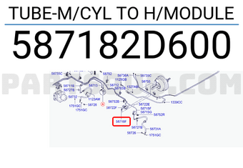 Hyundai / KIA 587182D600 TUBE-M/CYL TO H/MODULE