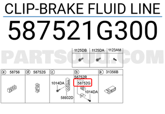 Hyundai / KIA 587521G300 CLIP-BRAKE FLUID LINE