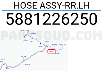 Hyundai / KIA 5881226250 HOSE ASSY-RR,LH