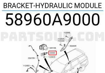 Hyundai / KIA 58960A9000 BRACKET-HYDRAULIC MODULE