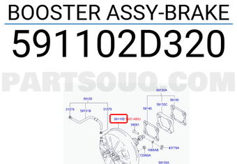 Hyundai / KIA 591102D320 BOOSTER ASSY-BRAKE