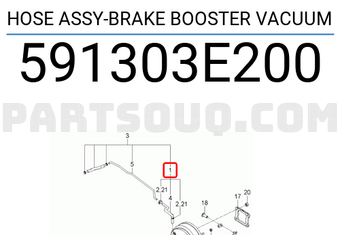 Hyundai / KIA 591303E200 HOSE ASSY-BRAKE BOOSTER VACUUM