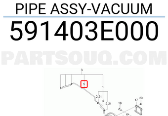 Hyundai / KIA 591403E000 PIPE ASSY-VACUUM