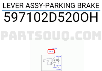 Hyundai / KIA 597102D520OH LEVER ASSY-PARKING BRAKE