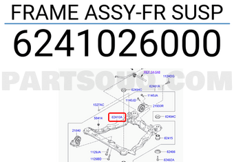 Hyundai / KIA 6241026000 FRAME ASSY-FR SUSP
