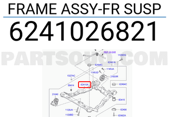 Hyundai / KIA 6241026821 FRAME ASSY-FR SUSP