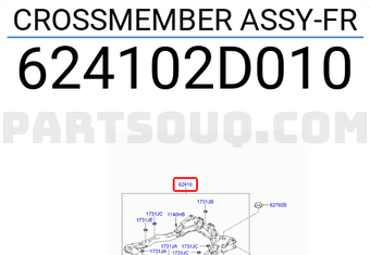 Hyundai / KIA 624102D010 CROSSMEMBER ASSY-FR