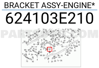 Hyundai / KIA 624103E210 BRACKET ASSY-ENGINE*