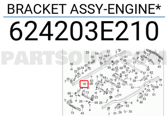Hyundai / KIA 624203E210 BRACKET ASSY-ENGINE*