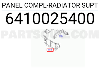 Hyundai / KIA 6410025400 PANEL COMPL-RADIATOR SUPT