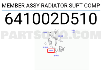 Hyundai / KIA 641002D510 MEMBER ASSY-RADIATOR SUPT COMP