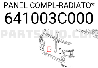 Hyundai / KIA 641003C000 PANEL COMPL-RADIATO*