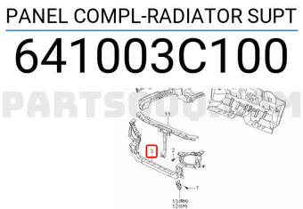 Hyundai / KIA 641003C100 PANEL COMPL-RADIATOR SUPT