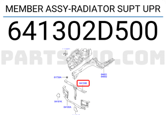 Hyundai / KIA 641302D500 MEMBER ASSY-RADIATOR SUPT UPR